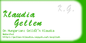 klaudia gellen business card